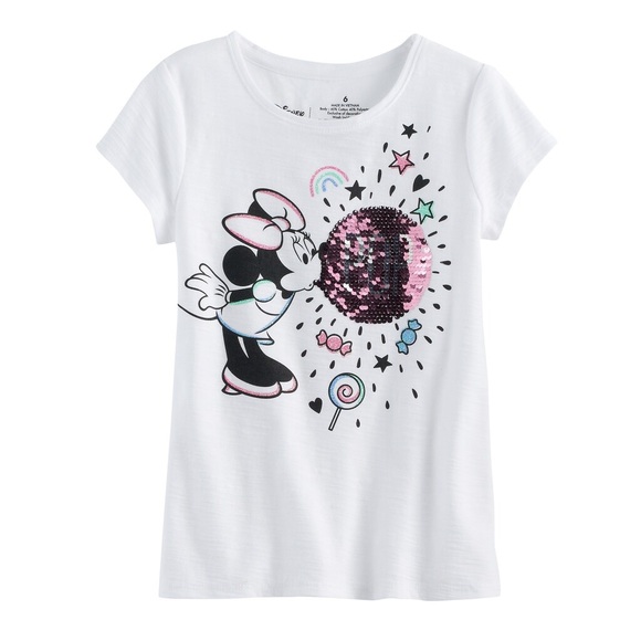 Disney's Minnie Mouse girls Reversible Sequin Tee - Picture 1 of 8